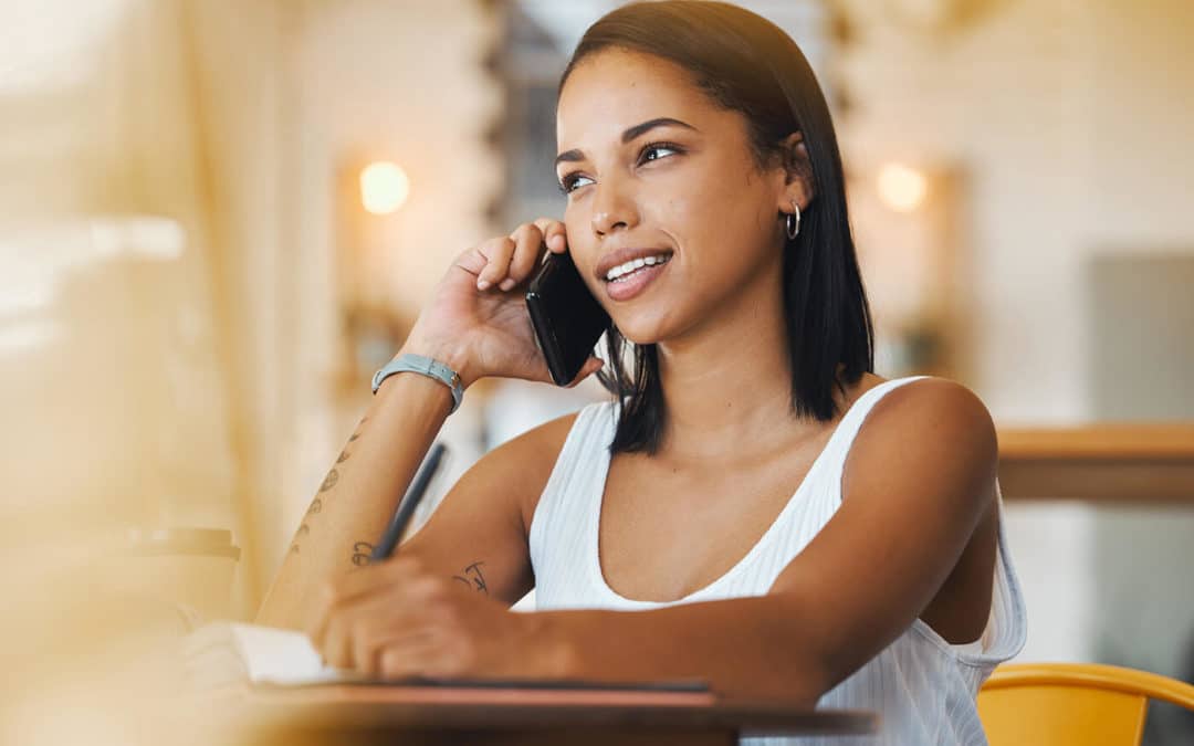 Woman on phone