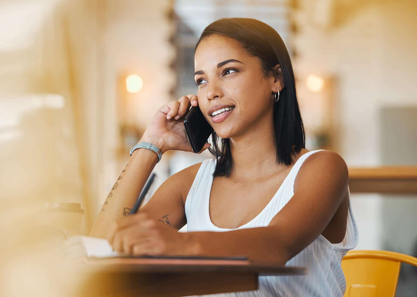 Woman on phone